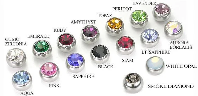 14g 5/16" Bioplastic Labret with 2.0mm Dark Blue Bioplastic Gem Ball
