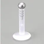 16g 5/16" Bioplastic Labret with 2.3mm Bioplastic Ball