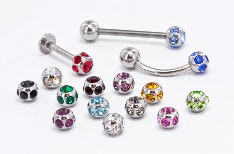18g–16g Disco Jewel Steel Ball — Price Per 1