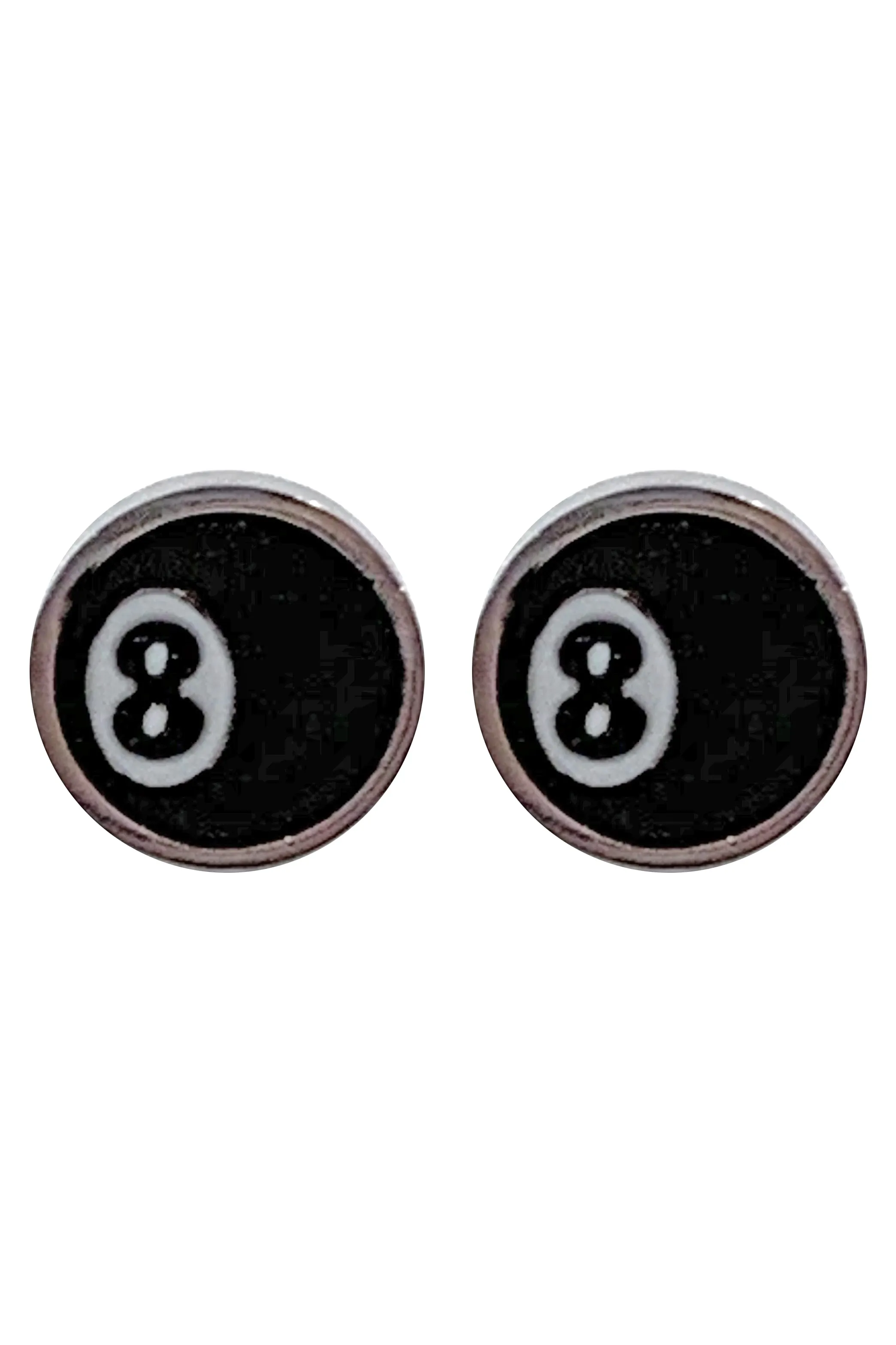 8-Ball Stud Earrings