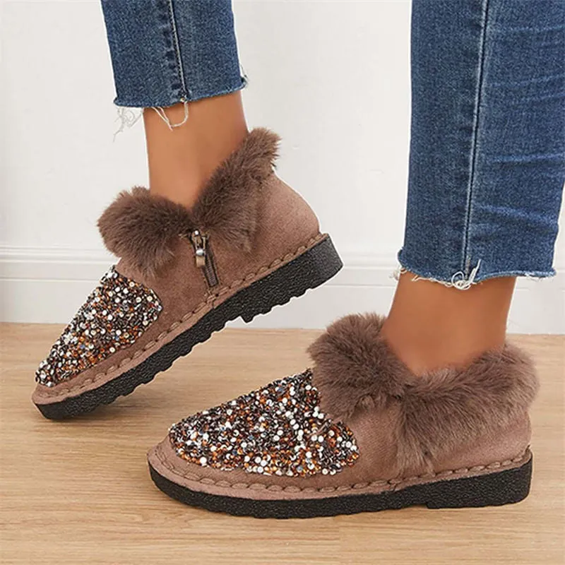 A Foot Pedal Shallow Single Autumn Winter Leisure Home Loafer Shoes Loose Cake Heel Thick Bottom Heel Plus Size Women’s Shoes