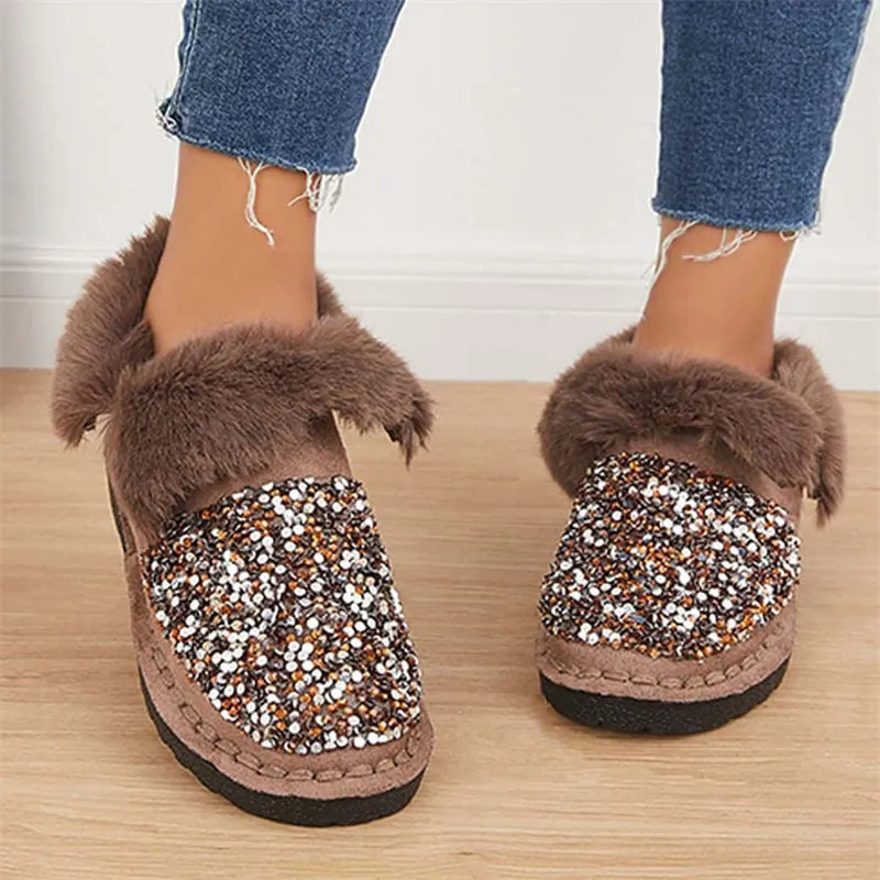 A Foot Pedal Shallow Single Autumn Winter Leisure Home Loafer Shoes Loose Cake Heel Thick Bottom Heel Plus Size Women’s Shoes