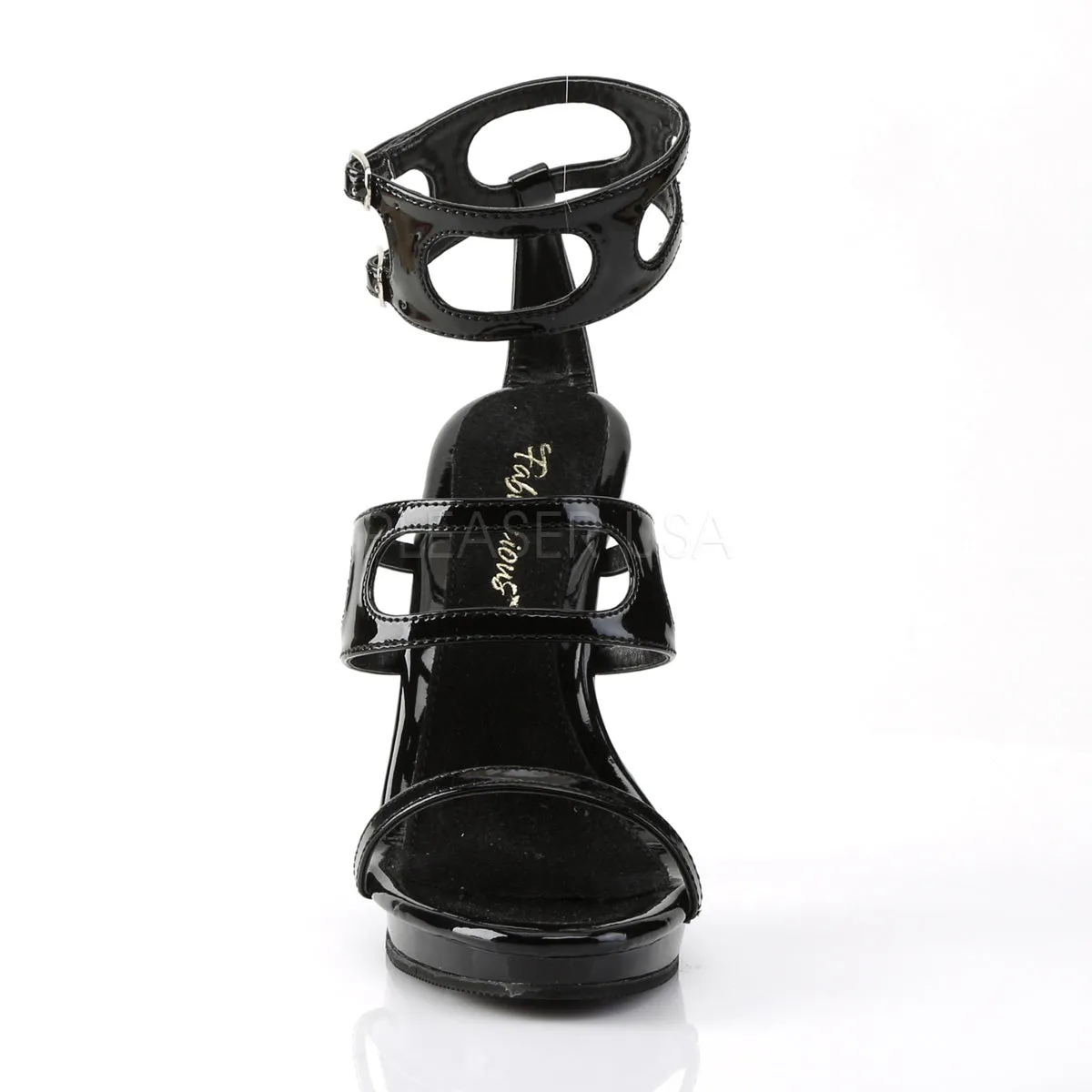Black Sandals with 4.5-inch Heels PS-FLAIR-458