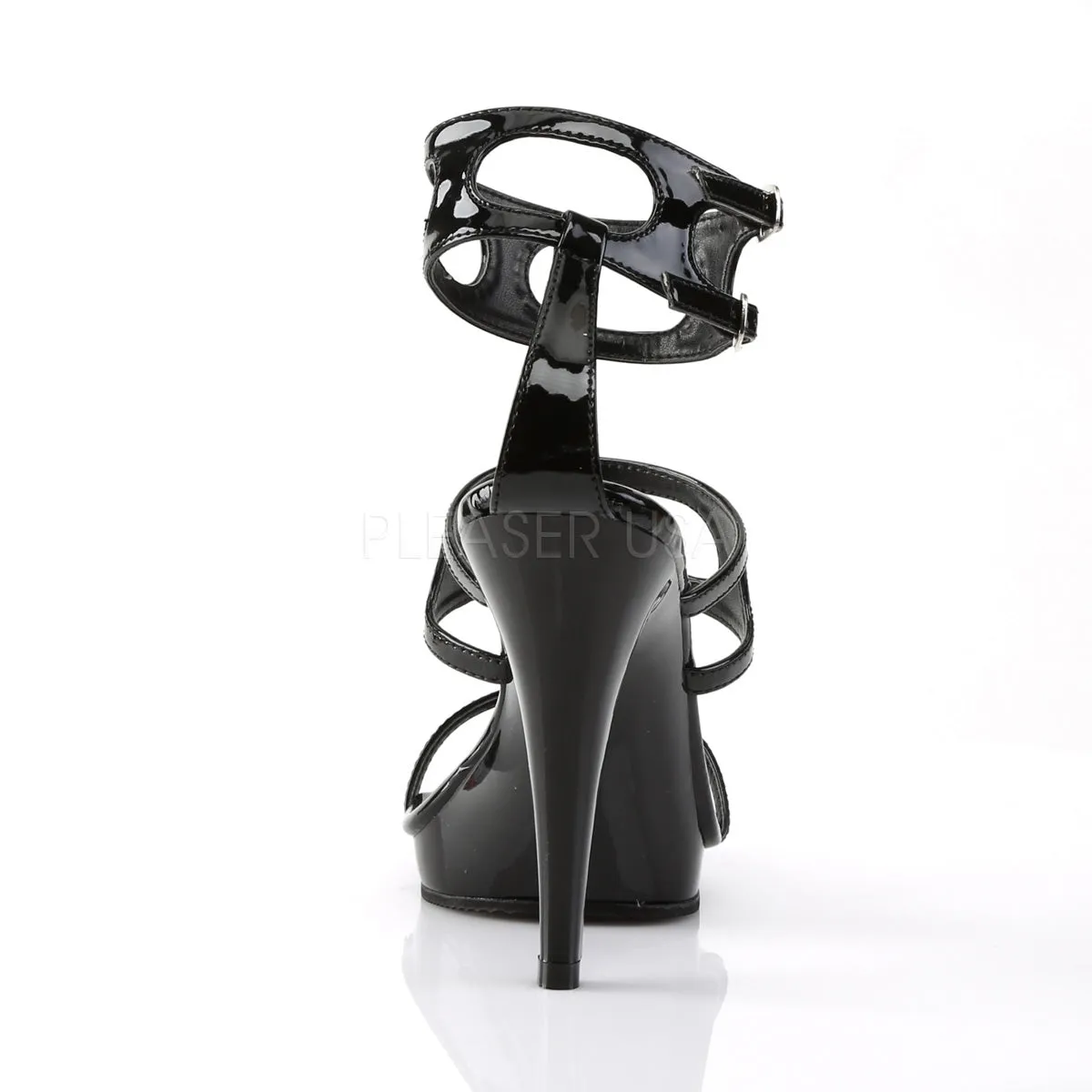 Black Sandals with 4.5-inch Heels PS-FLAIR-458