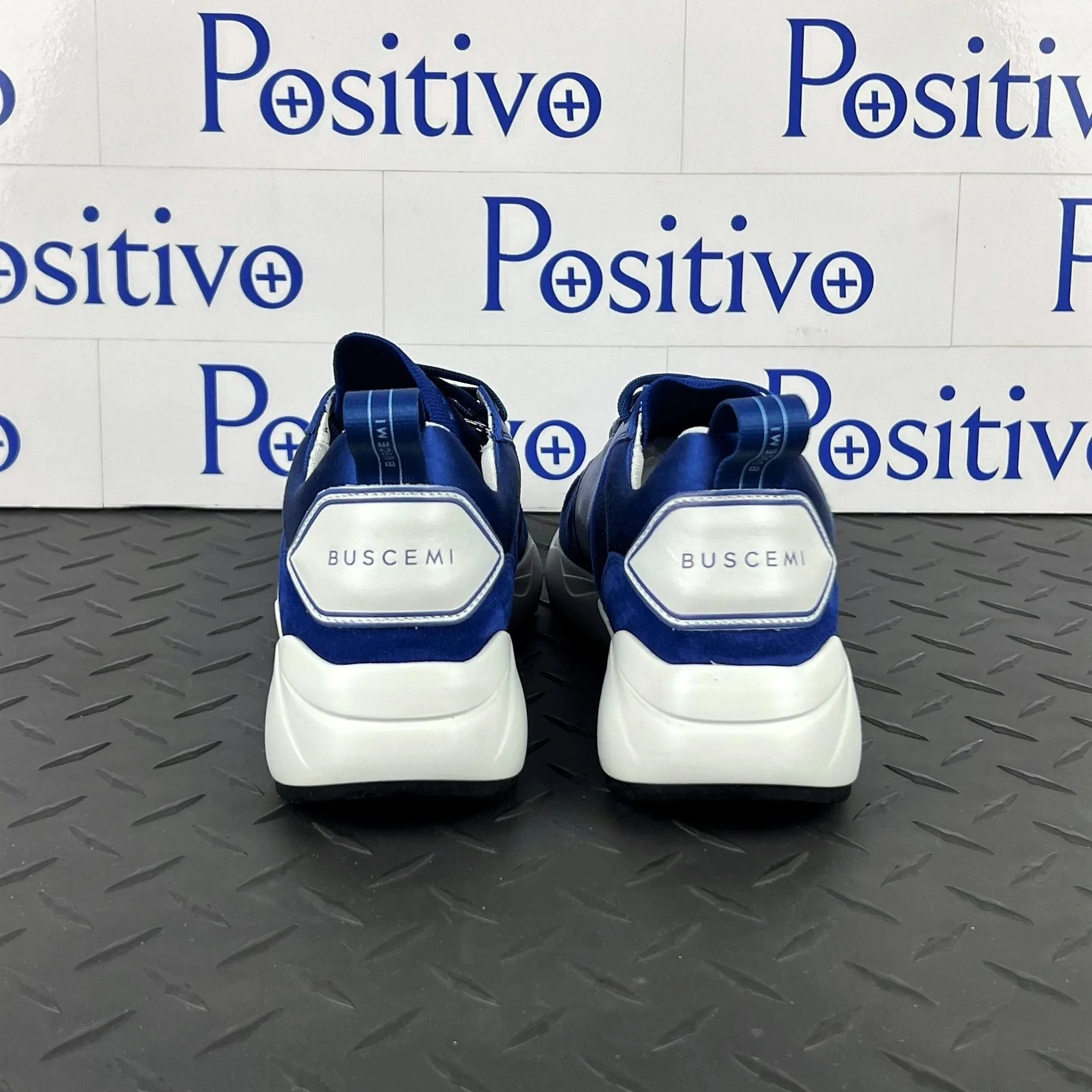 Buscemi Women's Ventura Satin Royal Leather Sneakers