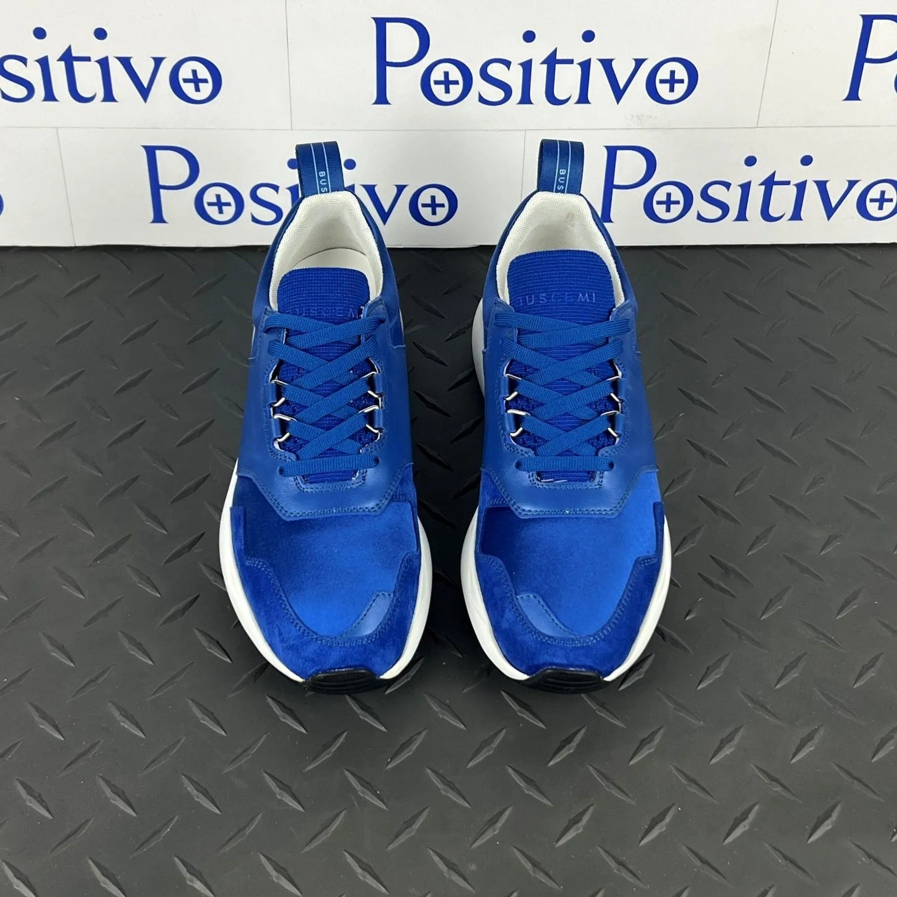 Buscemi Women's Ventura Satin Royal Leather Sneakers