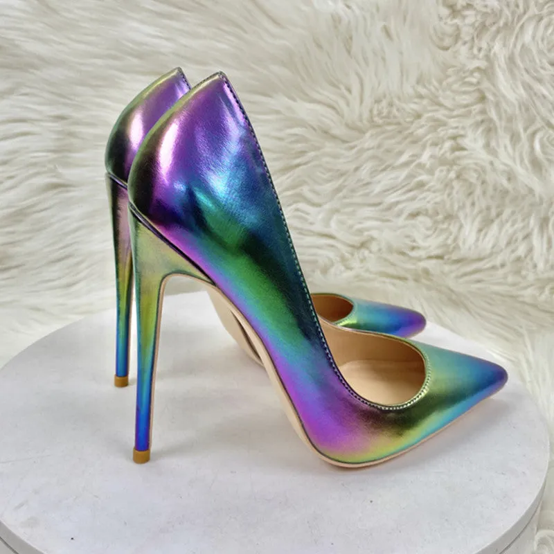 Colorful Sheep Pattern Pointed-toe Stiletto Party Shoes