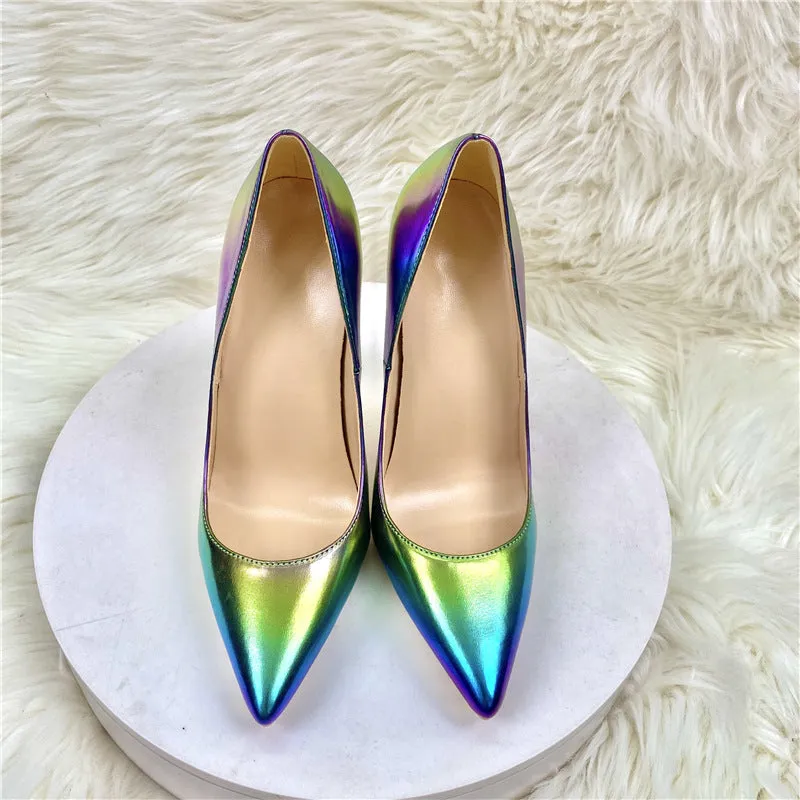 Colorful Sheep Pattern Pointed-toe Stiletto Party Shoes