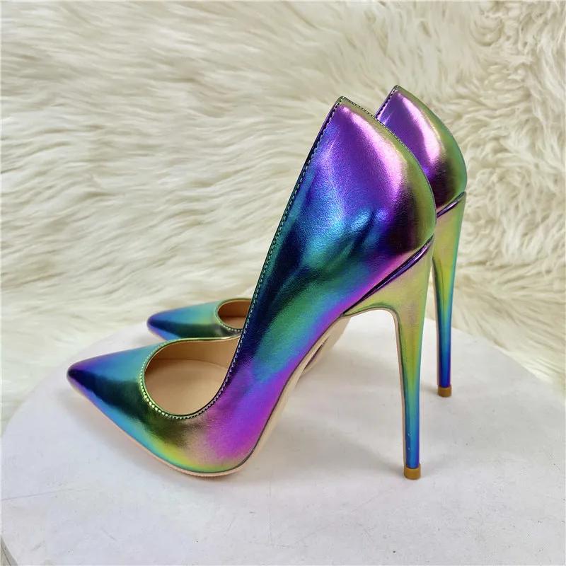 Colorful Sheep Pattern Pointed-toe Stiletto Party Shoes