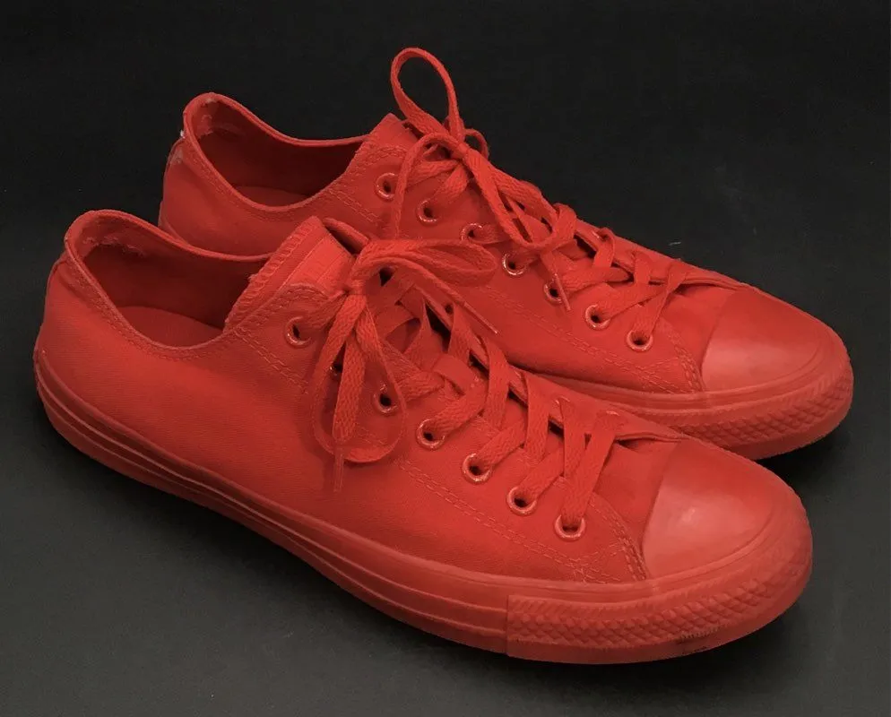 Converse Women's Red Low-Top Athletic Shoes - Size 13