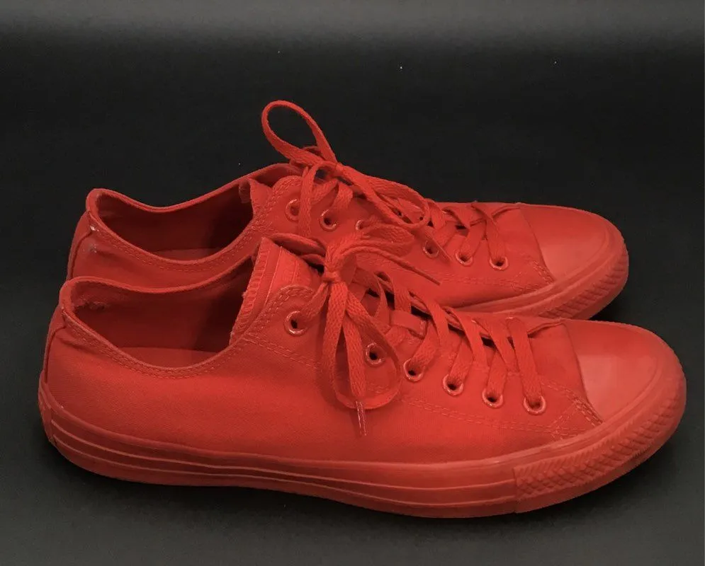 Converse Women's Red Low-Top Athletic Shoes - Size 13
