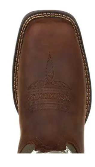 DURANGO MENS ARMY GREEN USA PRINT WESTERN BOOT STYLE DDB0313