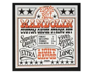 Ernie Ball Medium Loop End Stainless Steel Mandolin Guitar Strings - 9-34