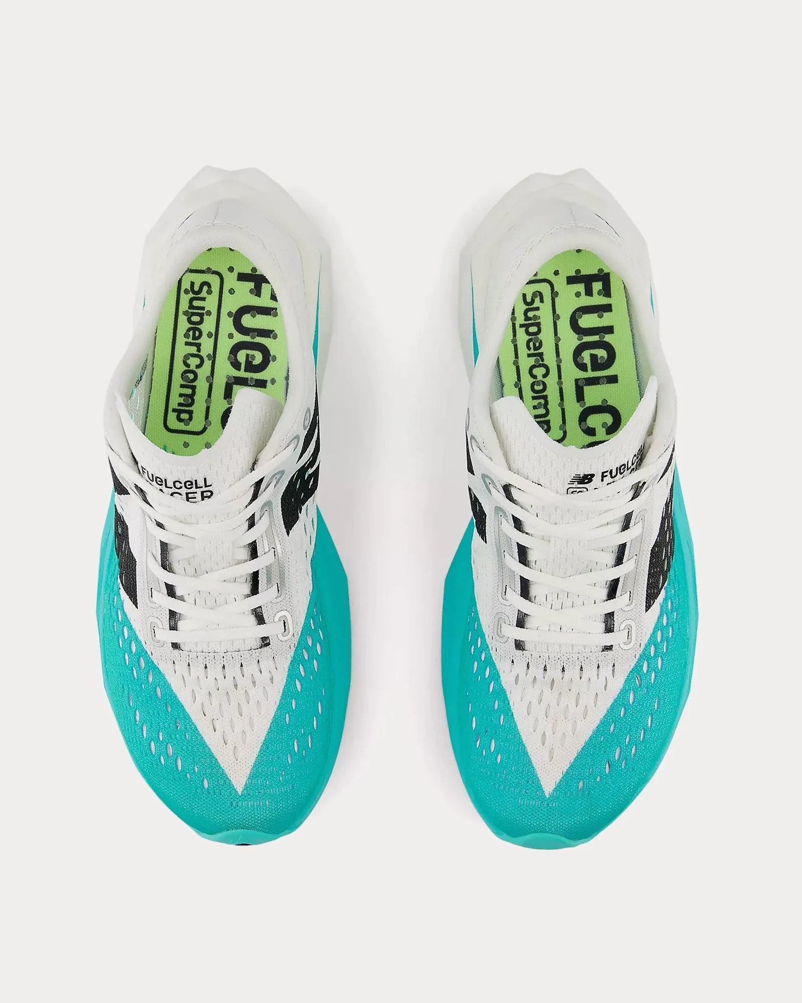 FuelCell SuperComp Trainer v3 White / Cyber Jade / Silver Metallic Running Shoes