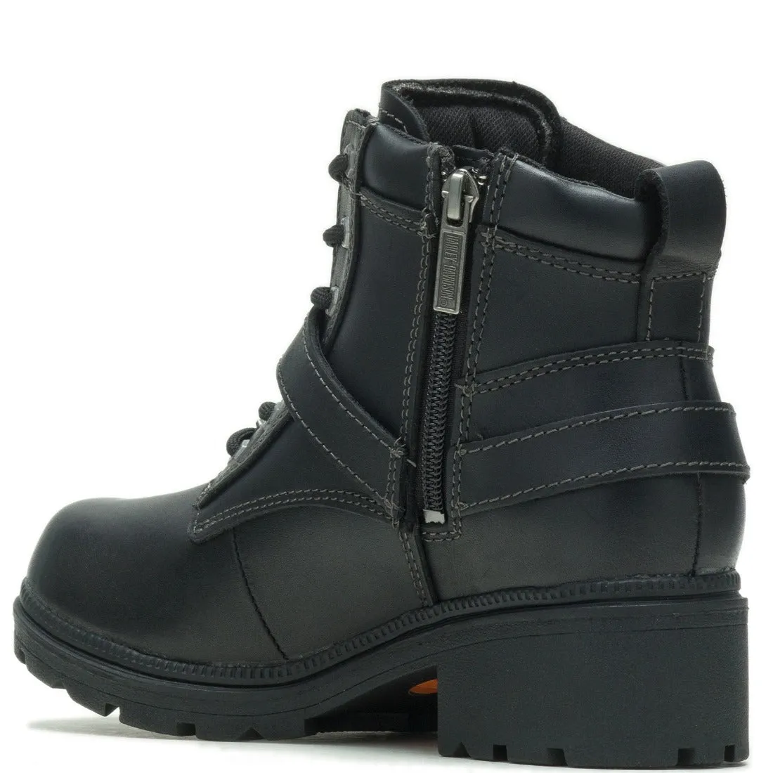 Harley-Davidson Women's Tegan 4-Inch Black Lace-Up Boots. D84424