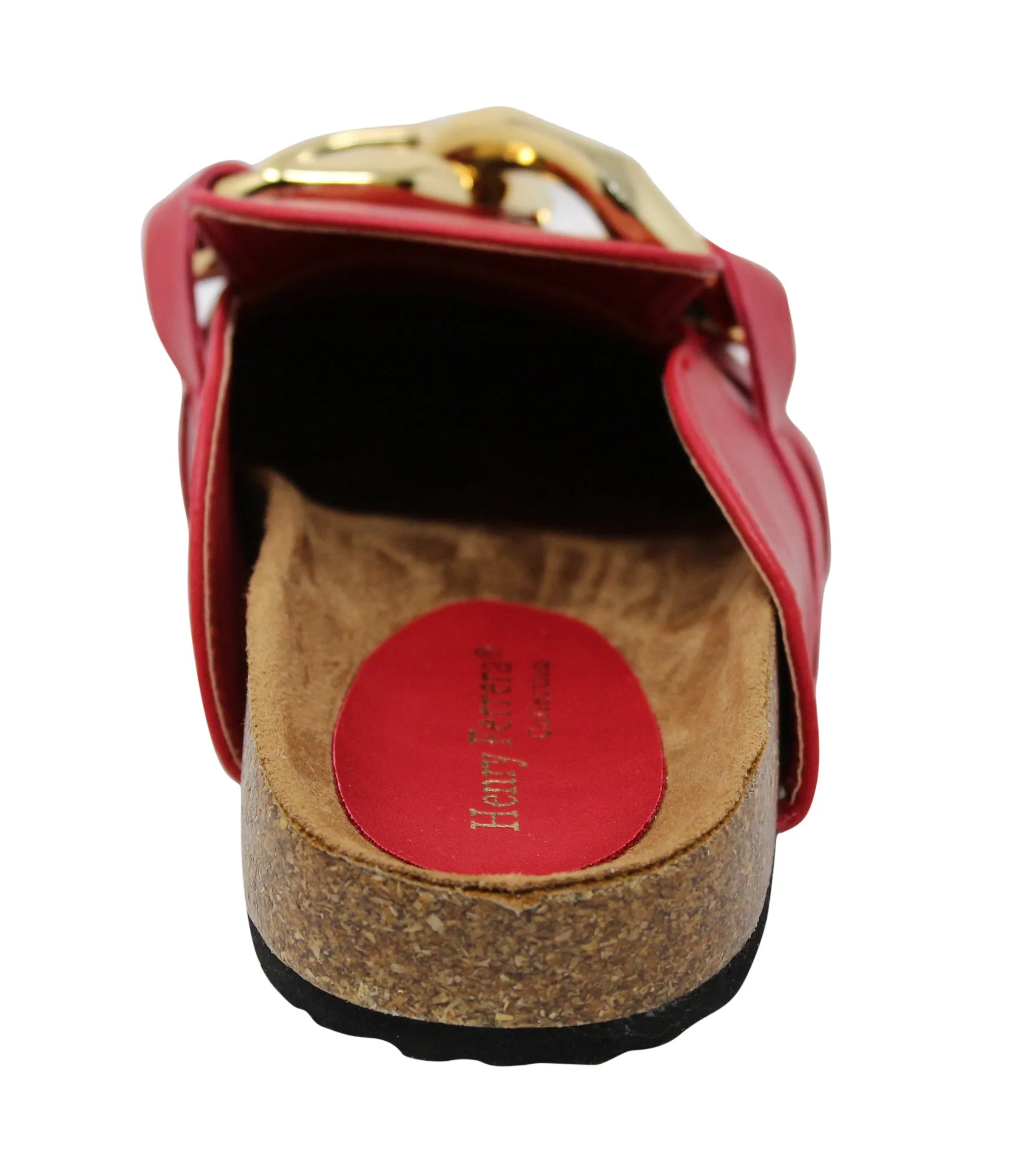 Henry Ferrera Women's Lamar 100 Metal Buckle Mule