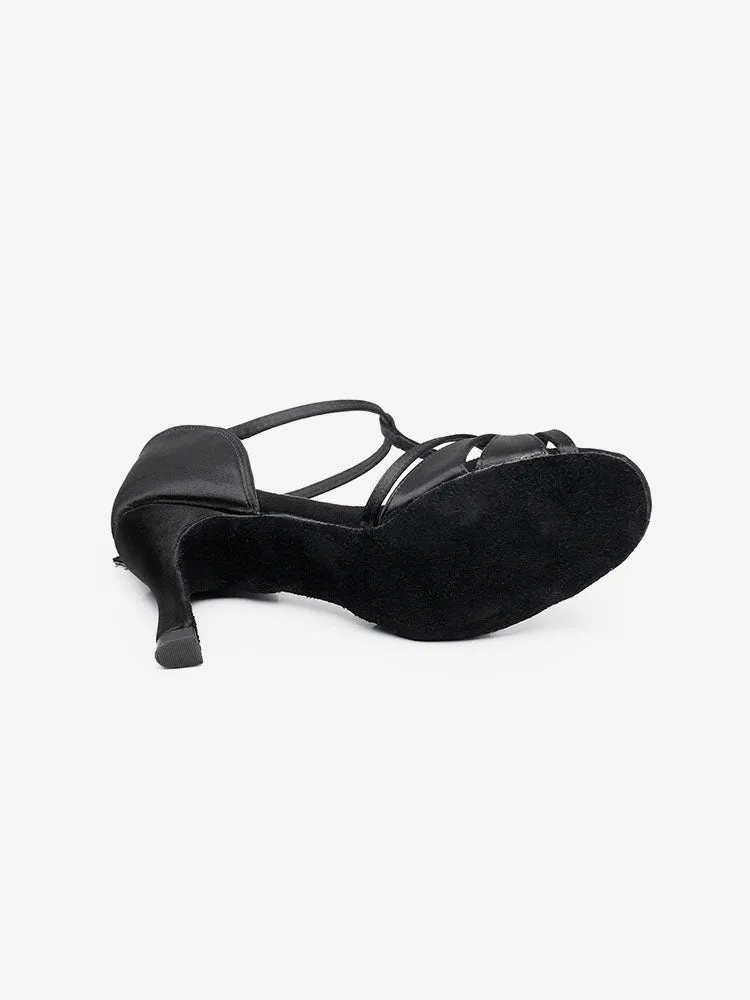 High Heel Latin Dance Shoes Satin Soft Sole Dance Shoes Practice Shoes