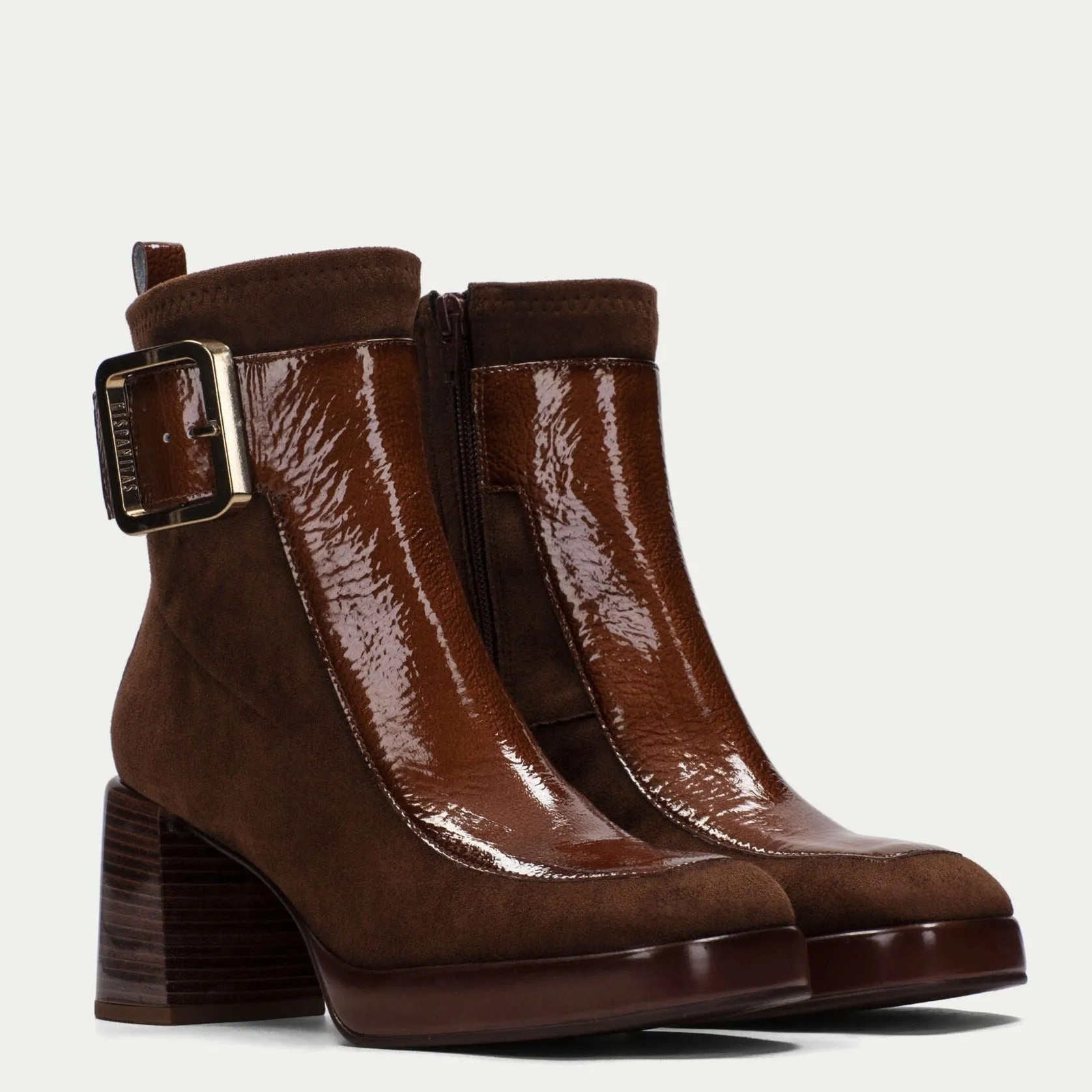 Hispanitas Tan Leather Platform Boots