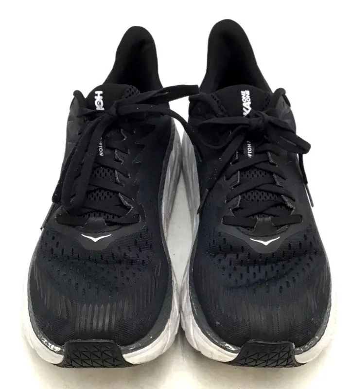 Hoka One One Men's Clifton 7 Black Athletic Shoes - Size 9.5