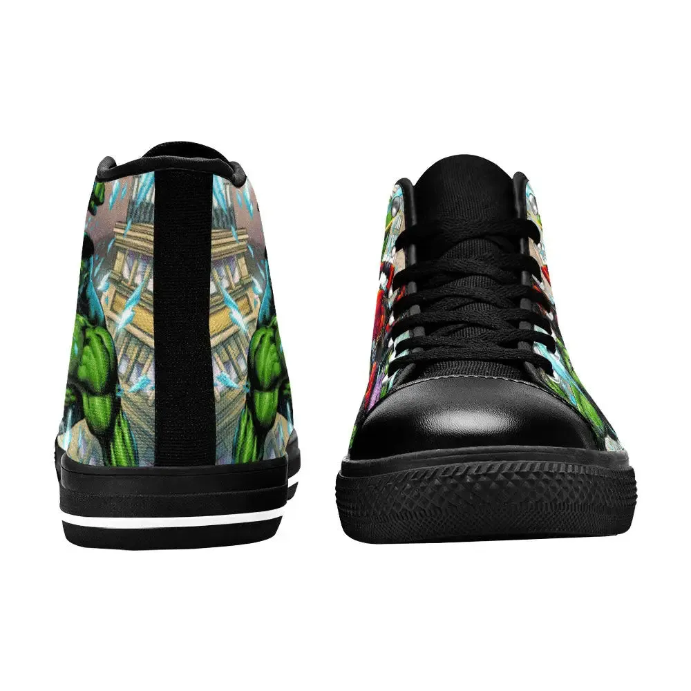 Hulk vs Deadpool Shoes High Top Sneakers for Kids and Adults