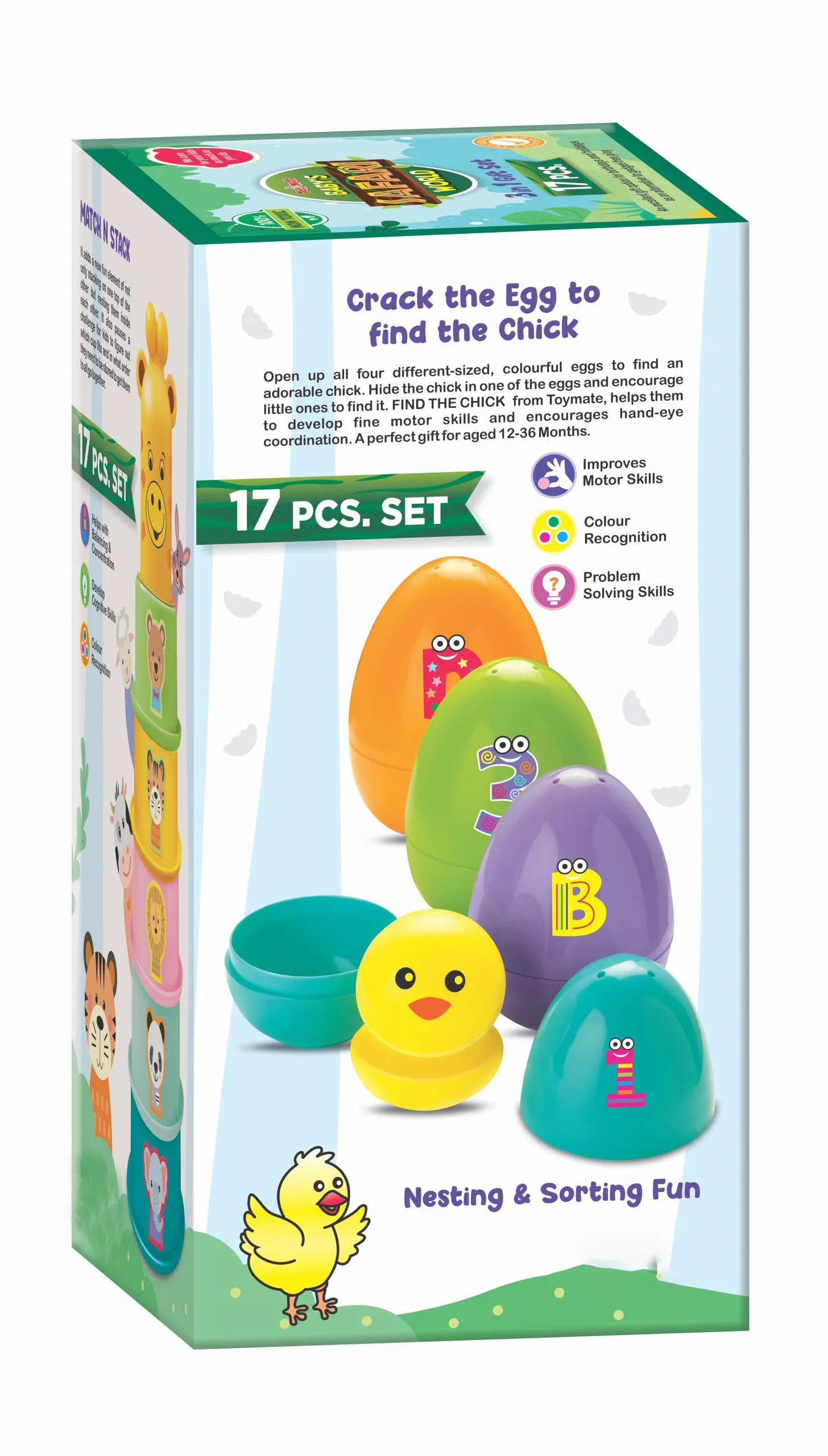 Magicwand® Plastic Cuppy Shappy 3-in-1 for Baby & Toddlers Educational Toy【Made in India】【18 Months & Up】【Pack of 3 Items】【Multi-Colored】