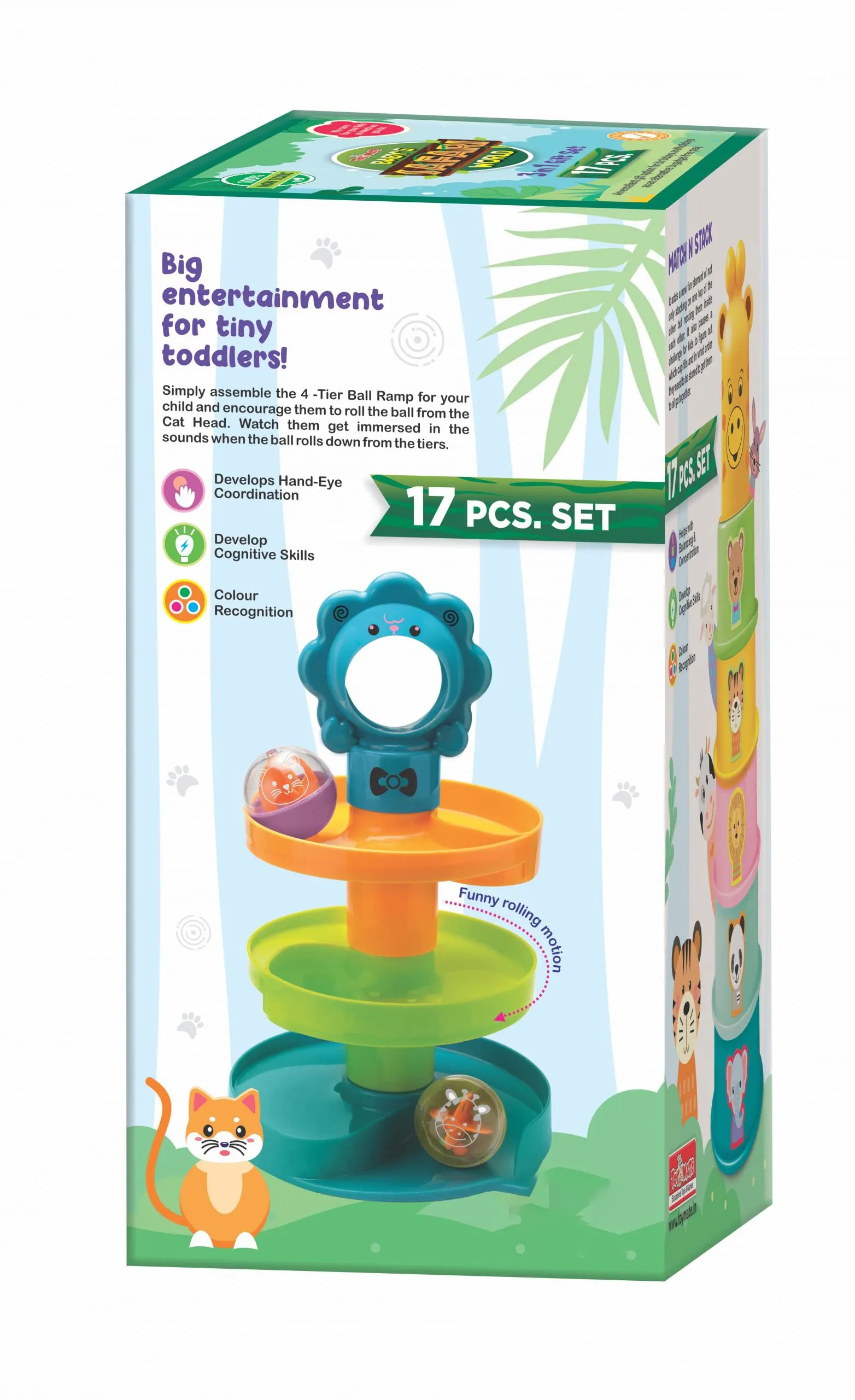 Magicwand® Plastic Cuppy Shappy 3-in-1 for Baby & Toddlers Educational Toy【Made in India】【18 Months & Up】【Pack of 3 Items】【Multi-Colored】