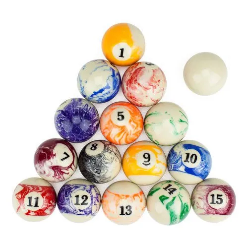 Marbled Pool Table Billiard Ball Set by Felson Billiard Supplies