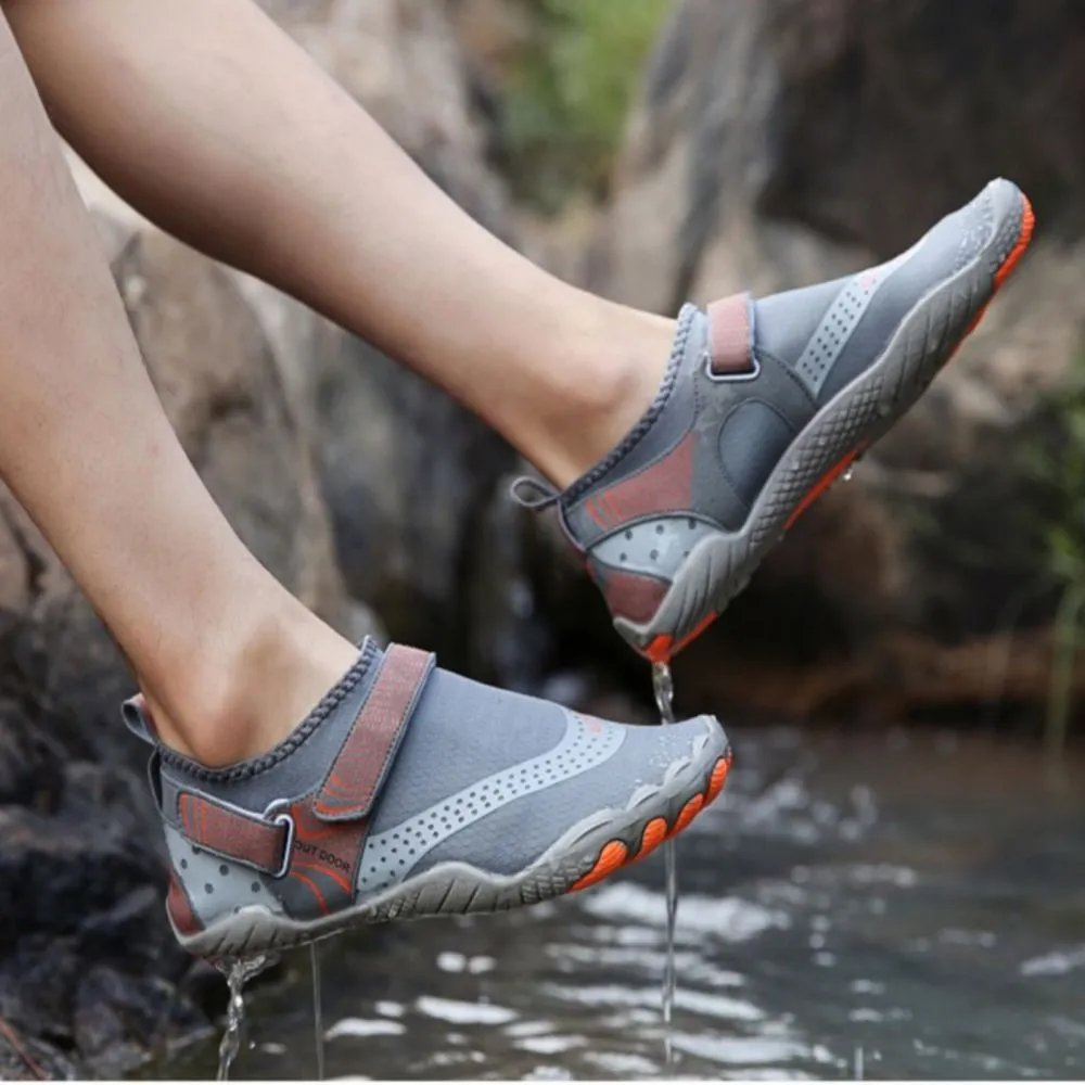 Men’s & Women’s Water Shoes Barefoot Quick Dry Aqua Sports - Grey Size EU42 = US8