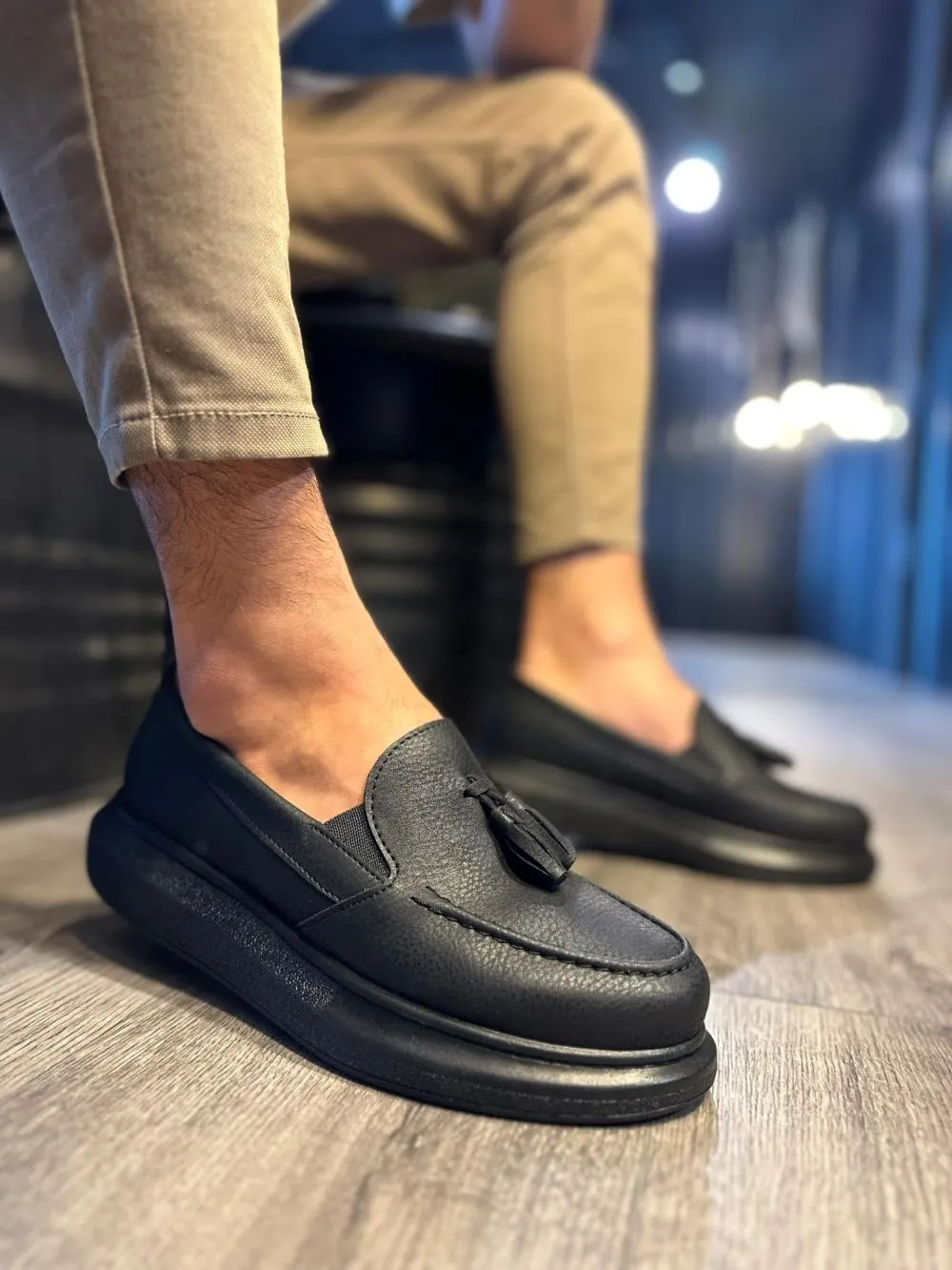 Men's Daily Sports Classic Shoes 818 Black (Black Sole)