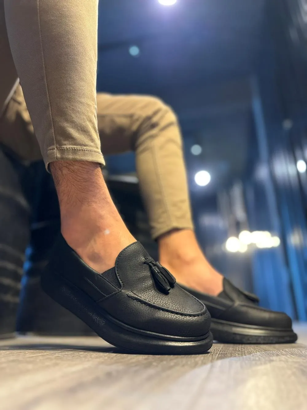 Men's Daily Sports Classic Shoes 818 Black (Black Sole)