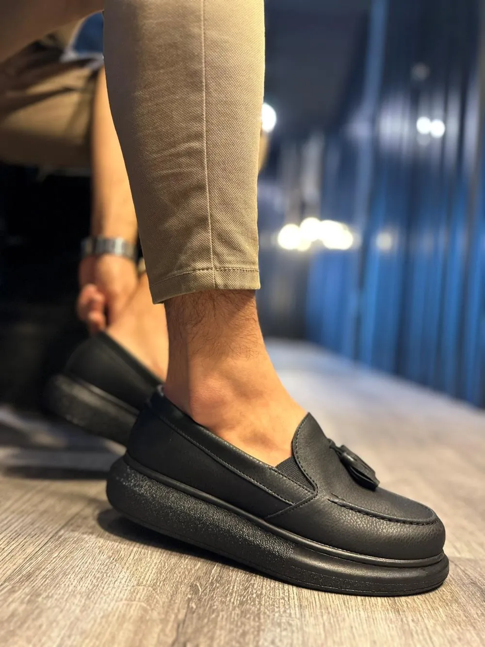 Men's Daily Sports Classic Shoes 818 Black (Black Sole)