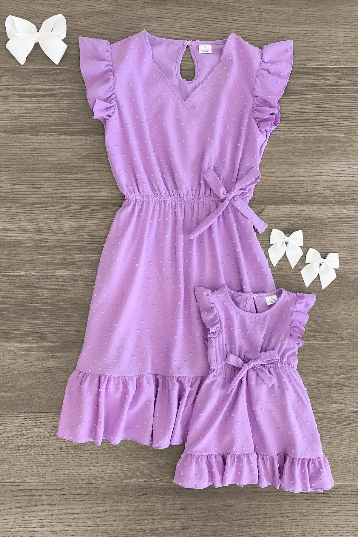 Mom & Me - Swiss Dot Ruffle Dress