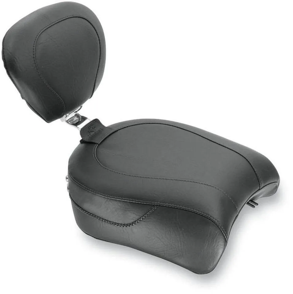 Mustang Black Vintage with Driver Backrest & Receiver Only for 2010-2014 Passenger Backrest Pad & Post