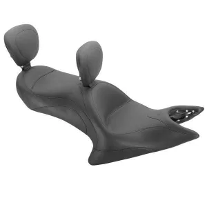 Mustang Vintage Seat with Driver Backrest and Receiver Only for Passenger Backrest for Victory Cross Roads, Cross Country, Hard-Ball models