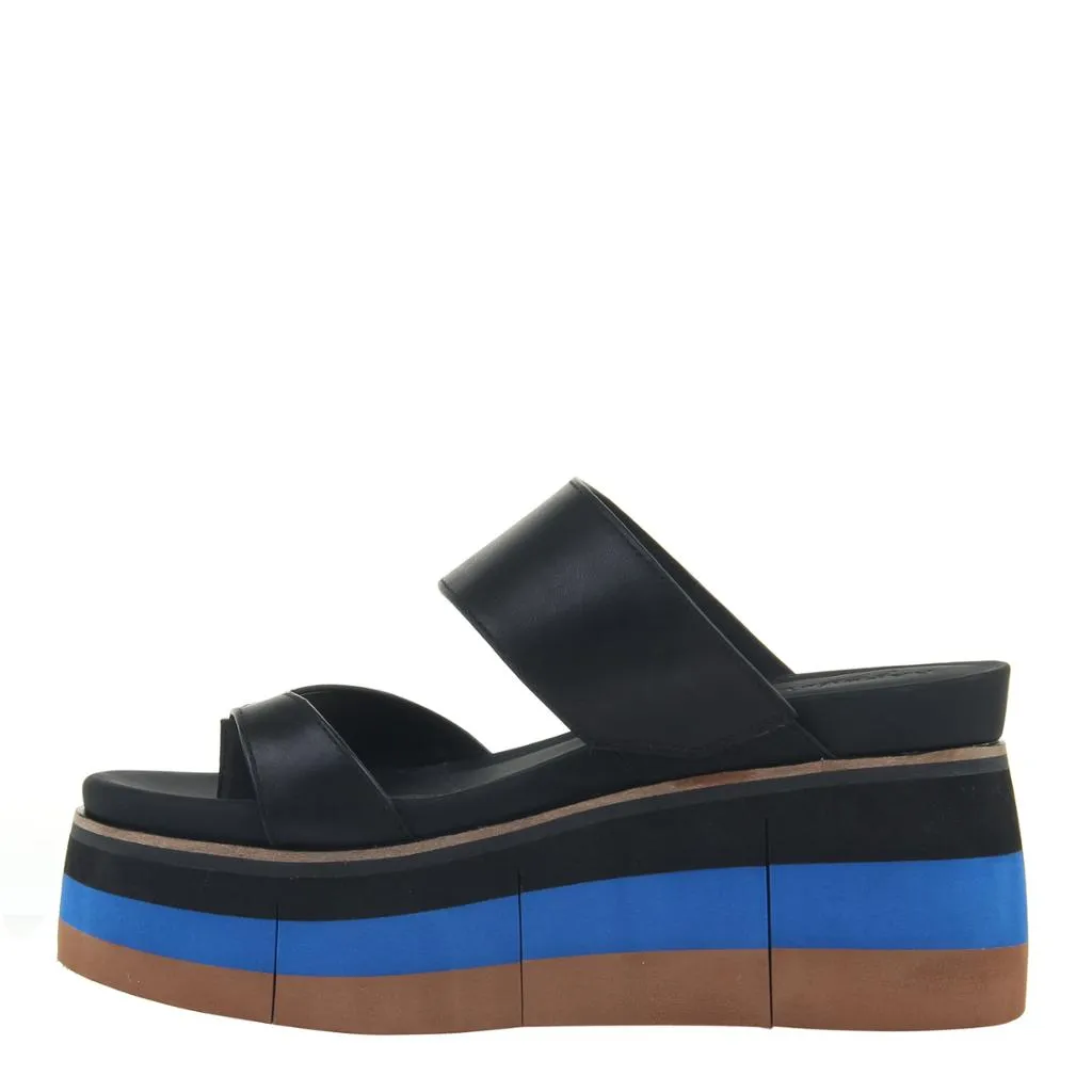NAKED FEET - FLUX in BLACK Wedge Sandals