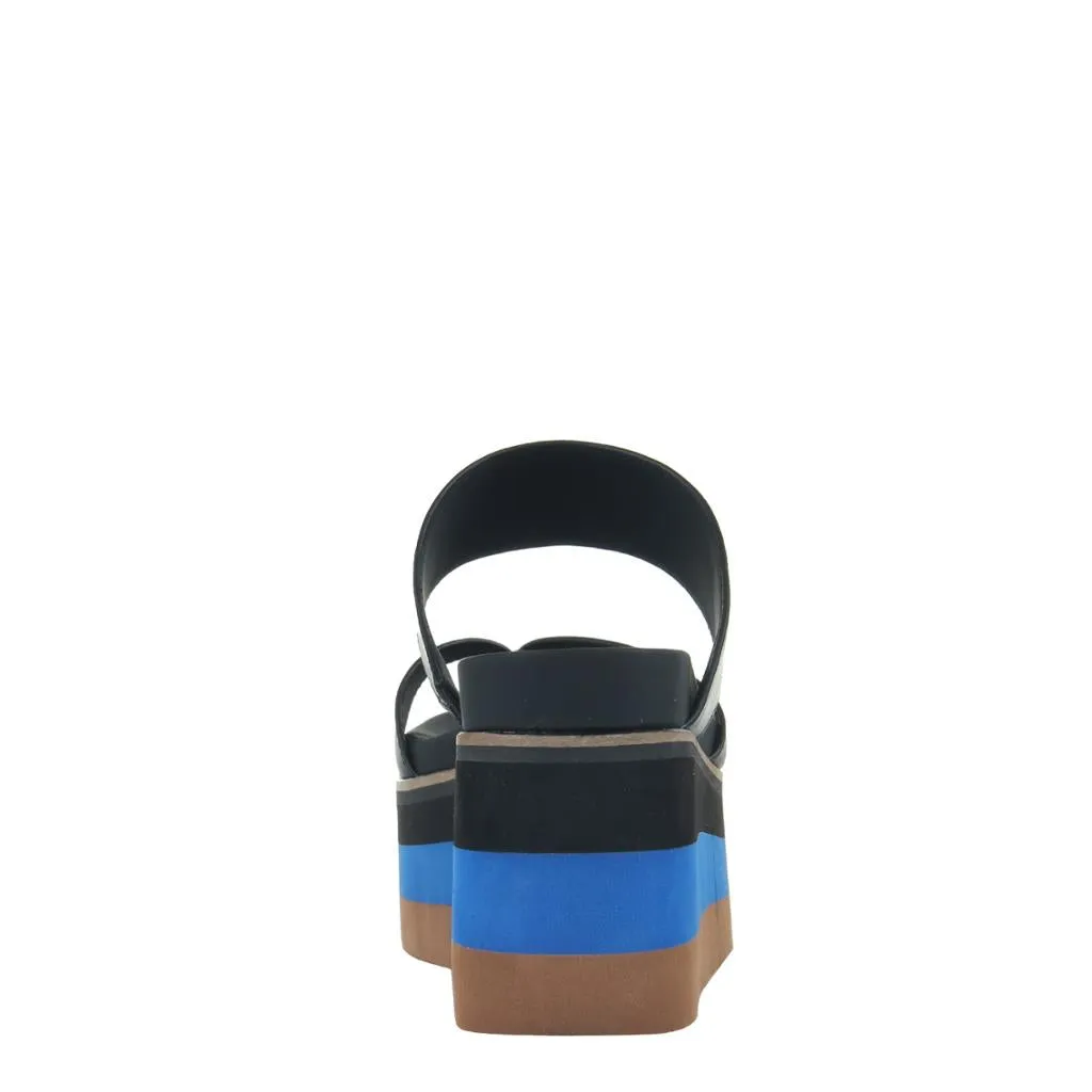 NAKED FEET - FLUX in BLACK Wedge Sandals