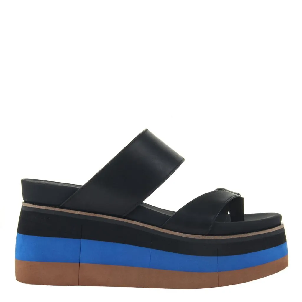 NAKED FEET - FLUX in BLACK Wedge Sandals