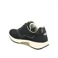 Navy Lace Up Runner With Zip Detailing