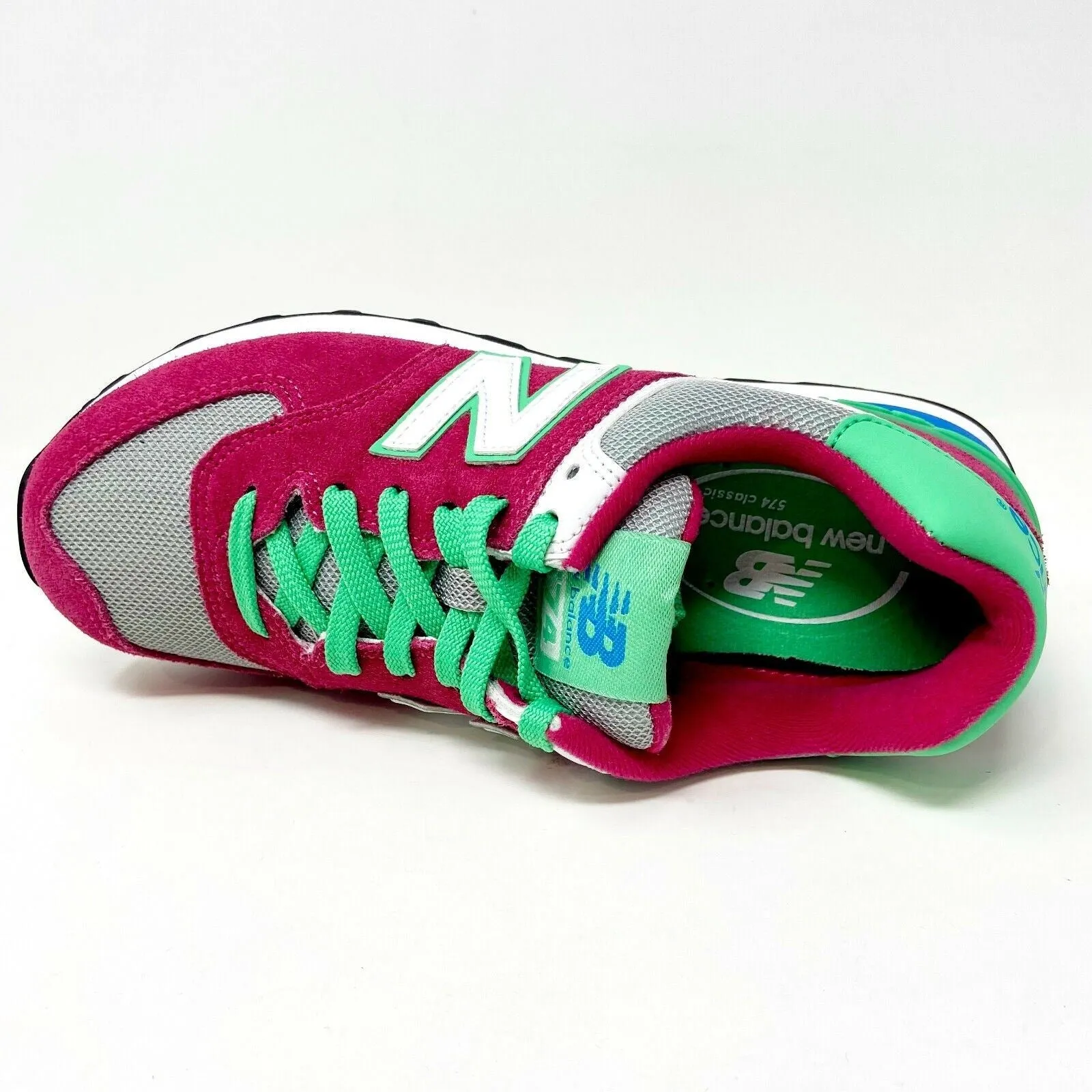 New Balance 574 Classic Red Green Womens Size 7 Casual Shoes Sneakers WL574CPV