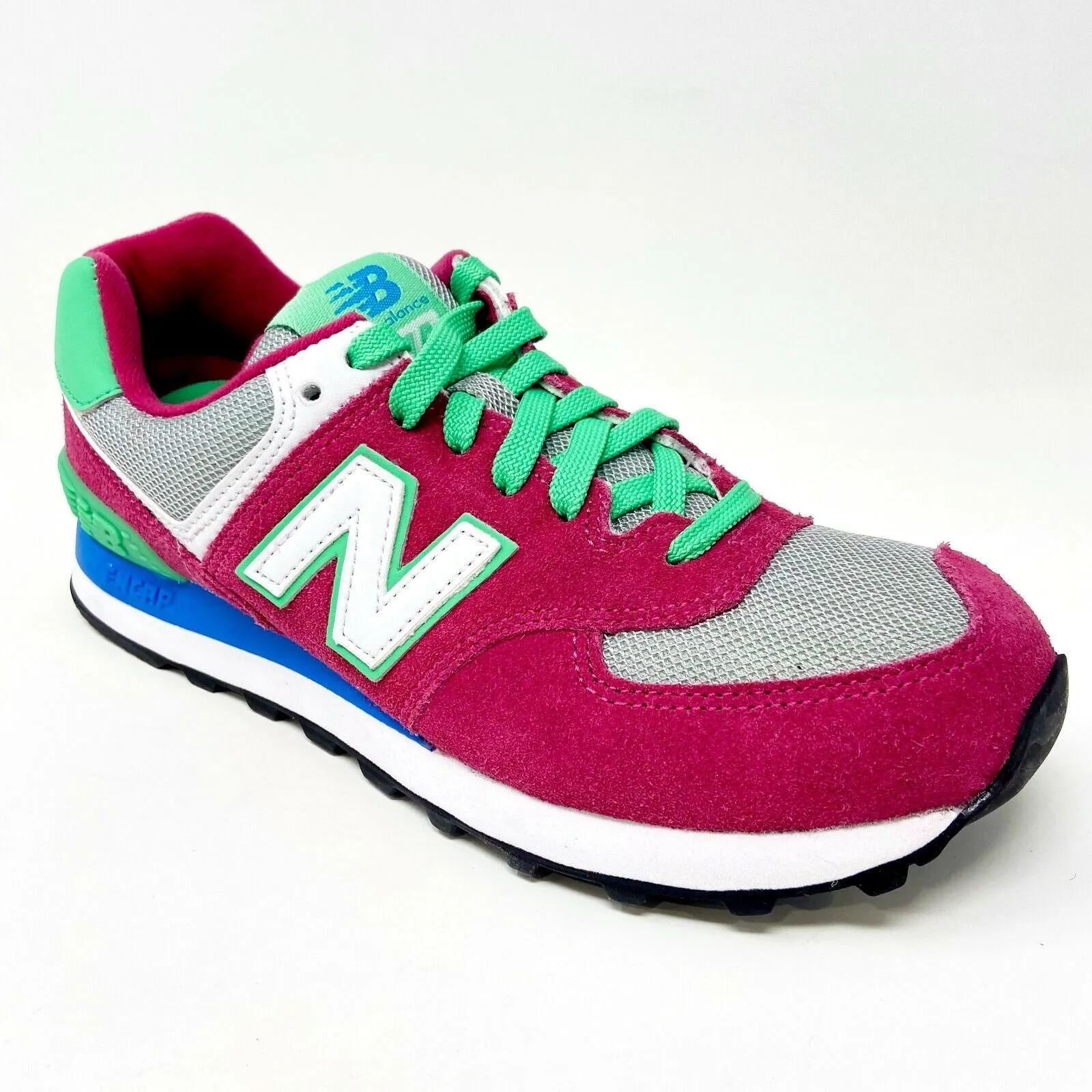 New Balance 574 Classic Red Green Womens Size 7 Casual Shoes Sneakers WL574CPV