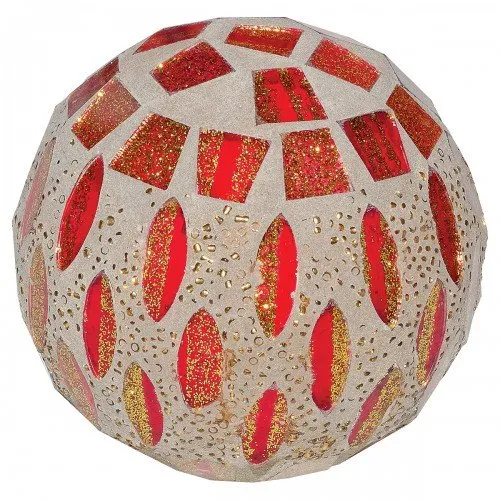 NEW Small (8cm) Red mirrored Mosaic Ball