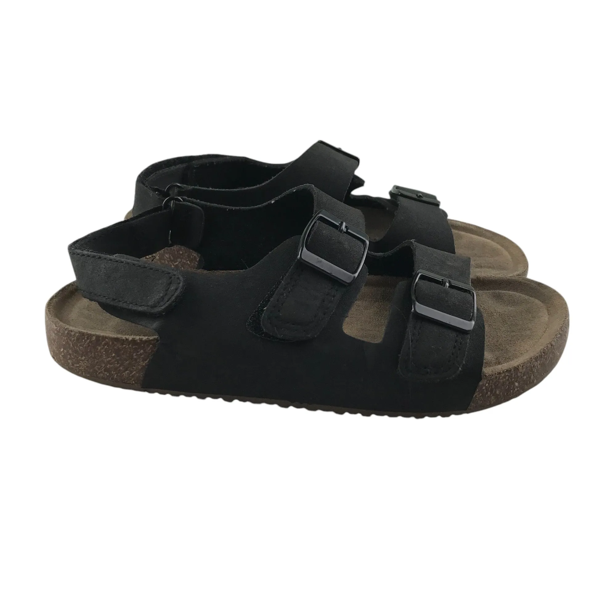 Next Sandal shoe size 2 black straps and brown sole