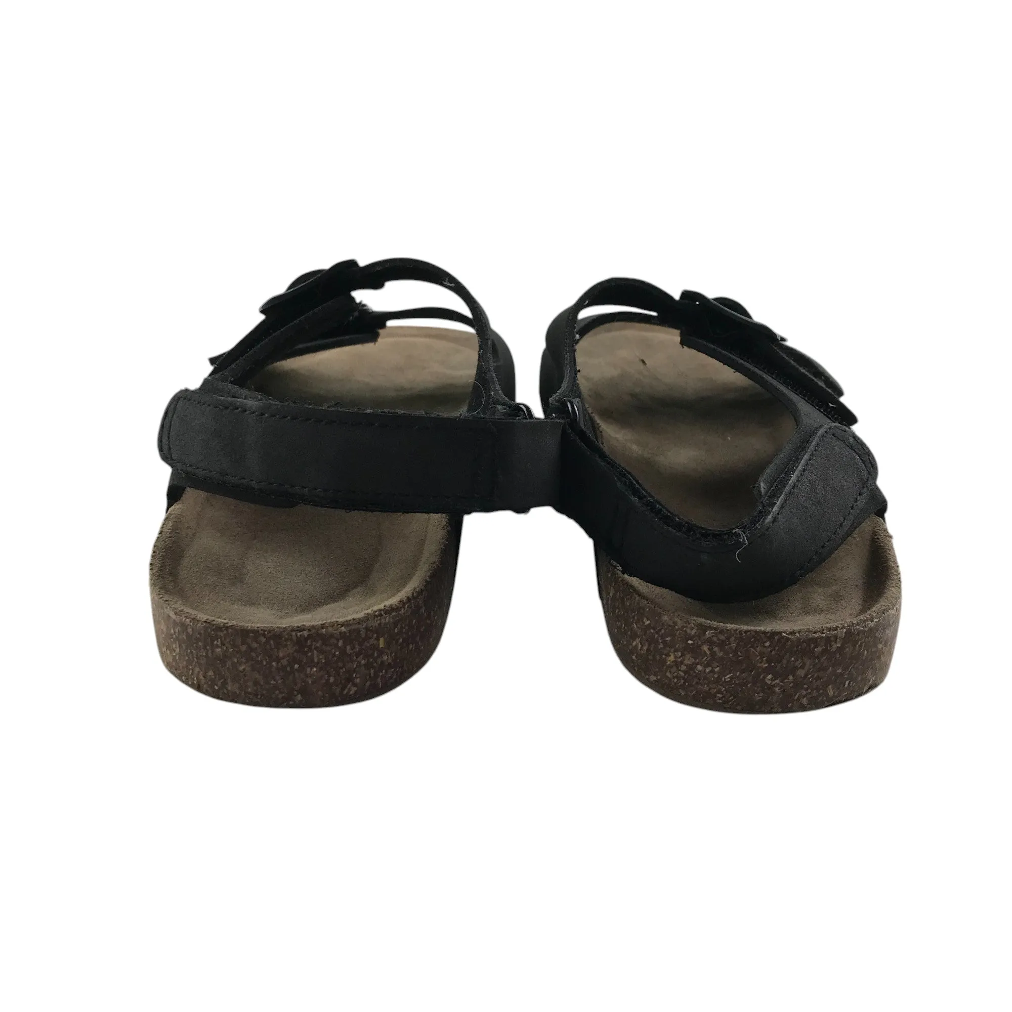 Next Sandal shoe size 2 black straps and brown sole