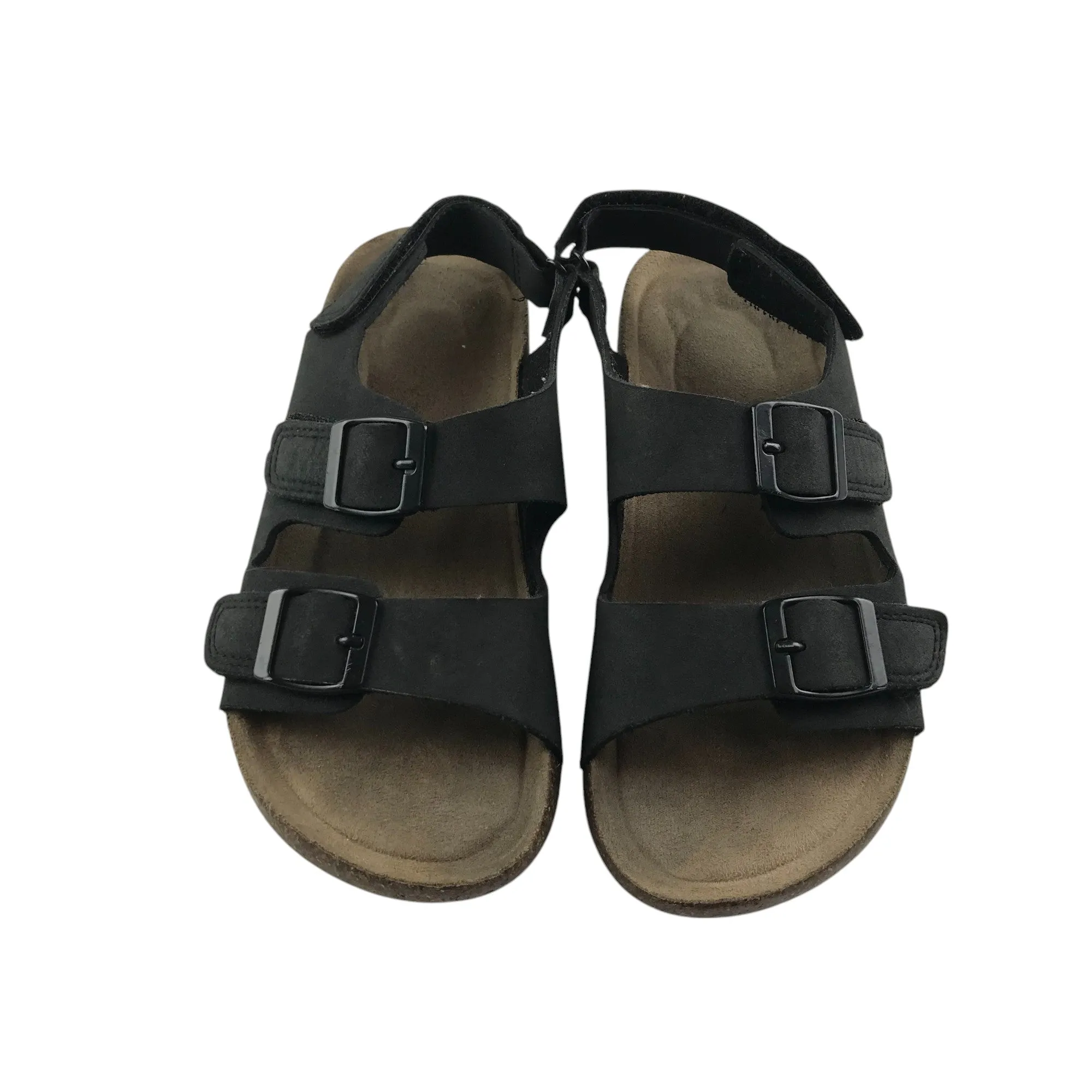 Next Sandal shoe size 2 black straps and brown sole