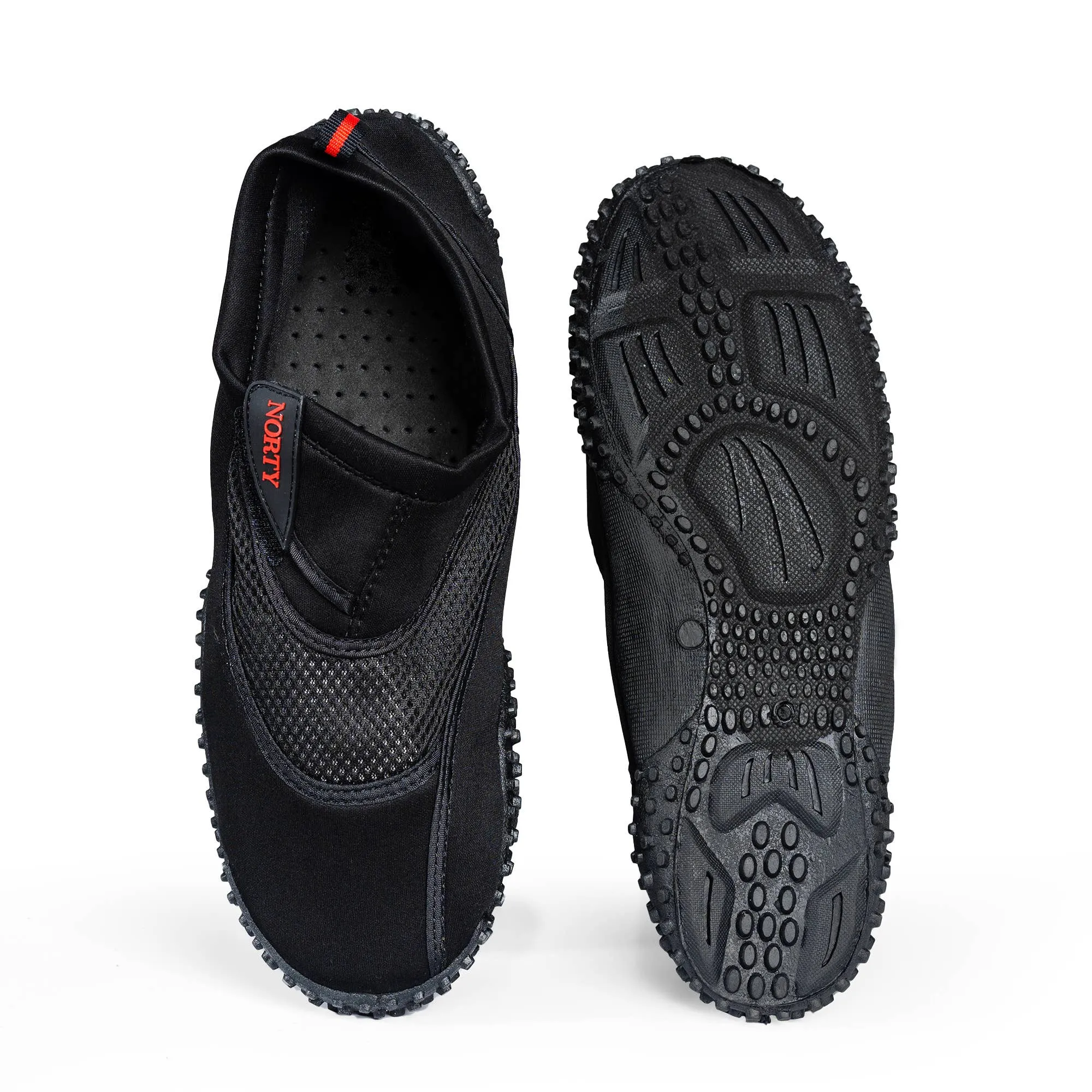 Norty MEN'S 13-15 WATER SHOE BLACK RED