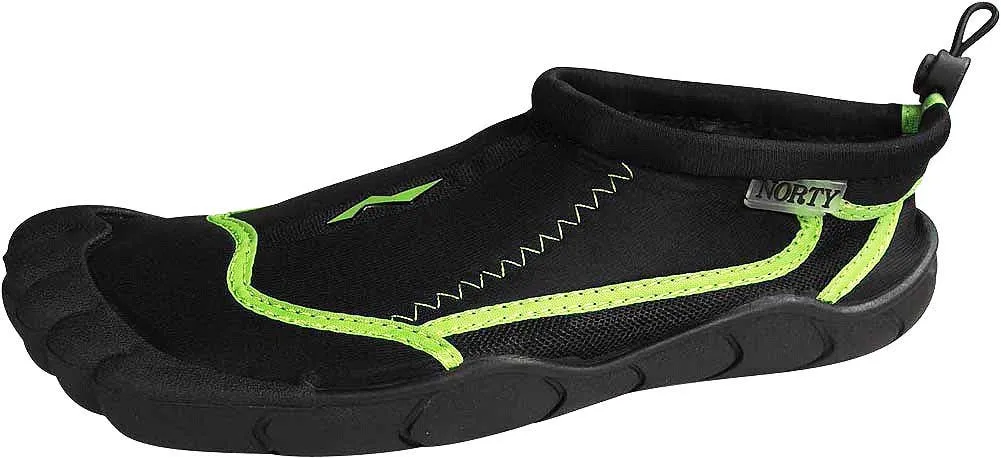 Norty MEN'S 8-13 WATER SHOE 5 TOE BLACK LIME