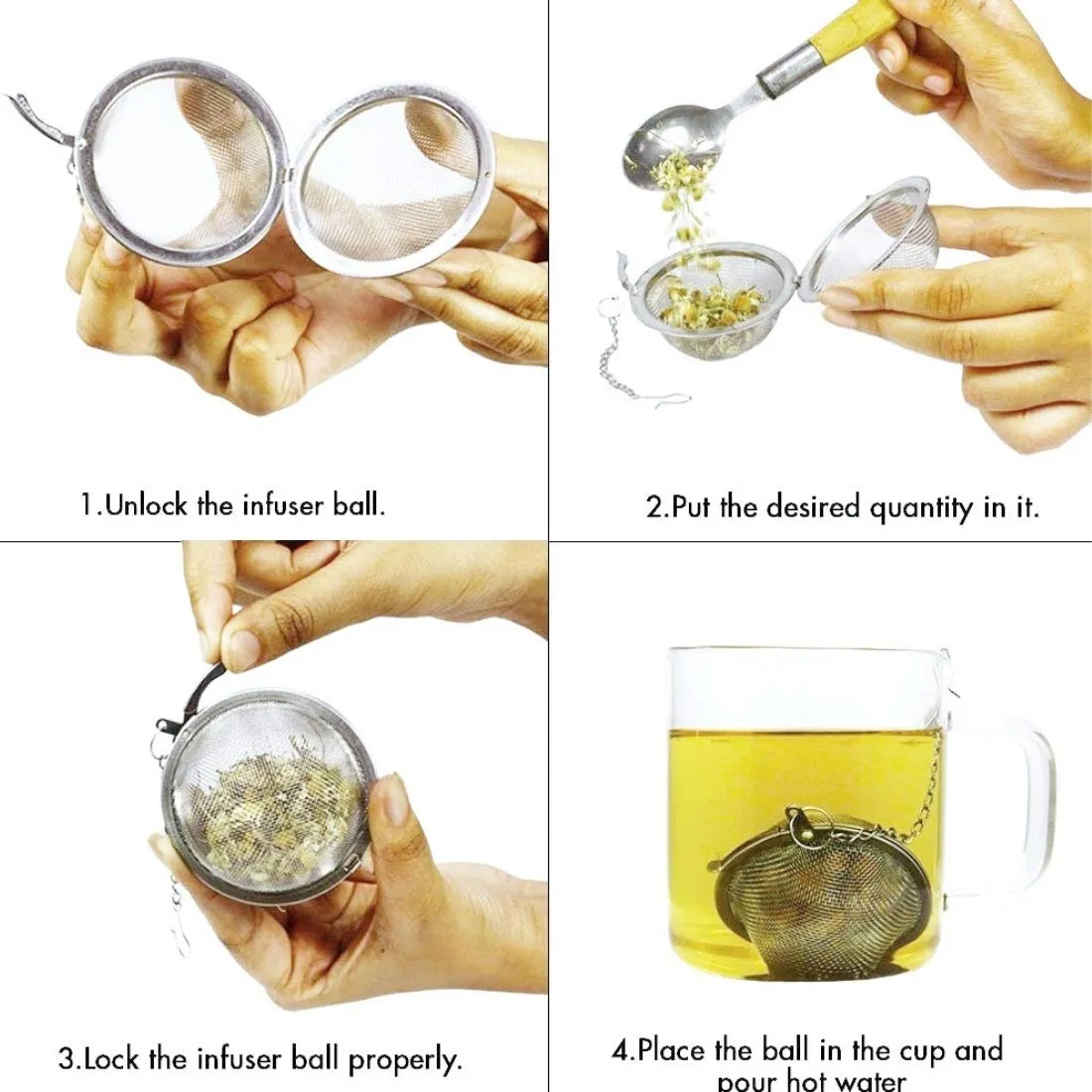 Octavius | Ball Shaped Tea Infuser | High Grade Stainless Steel | Ideal for Steeping Leaf Teas, Flowers & Herbs | Easy to Use | Durable & Convenient | Green Tea Infuser | Tea Strainer | Tea Filter