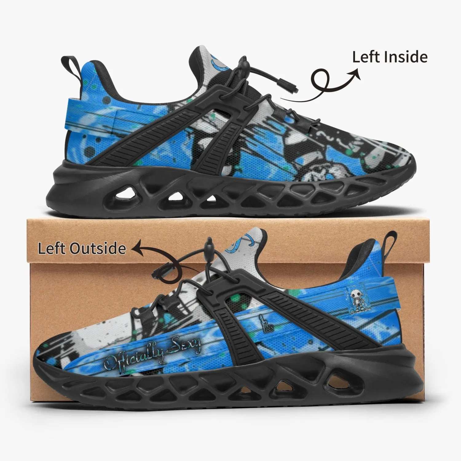 Officially Sexy Powder Blue Creepy Boy Collection Unisex Mesh Running Shoes