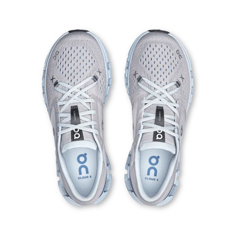 On Women's Cloud X 4 - Silver/Chambray