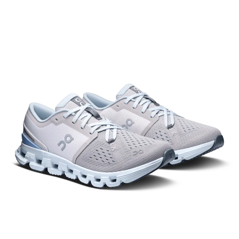 On Women's Cloud X 4 - Silver/Chambray